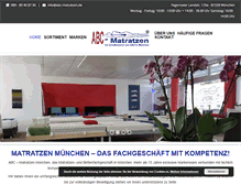 Tablet Screenshot of abc-matratzen.de